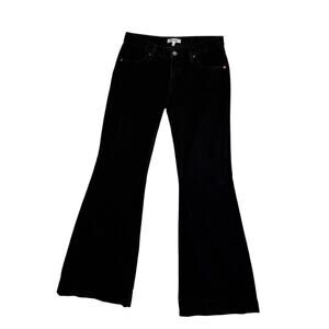 ReDone 70s Boho Retro Low Rise Denim Bell Bottom Black Jeans 27